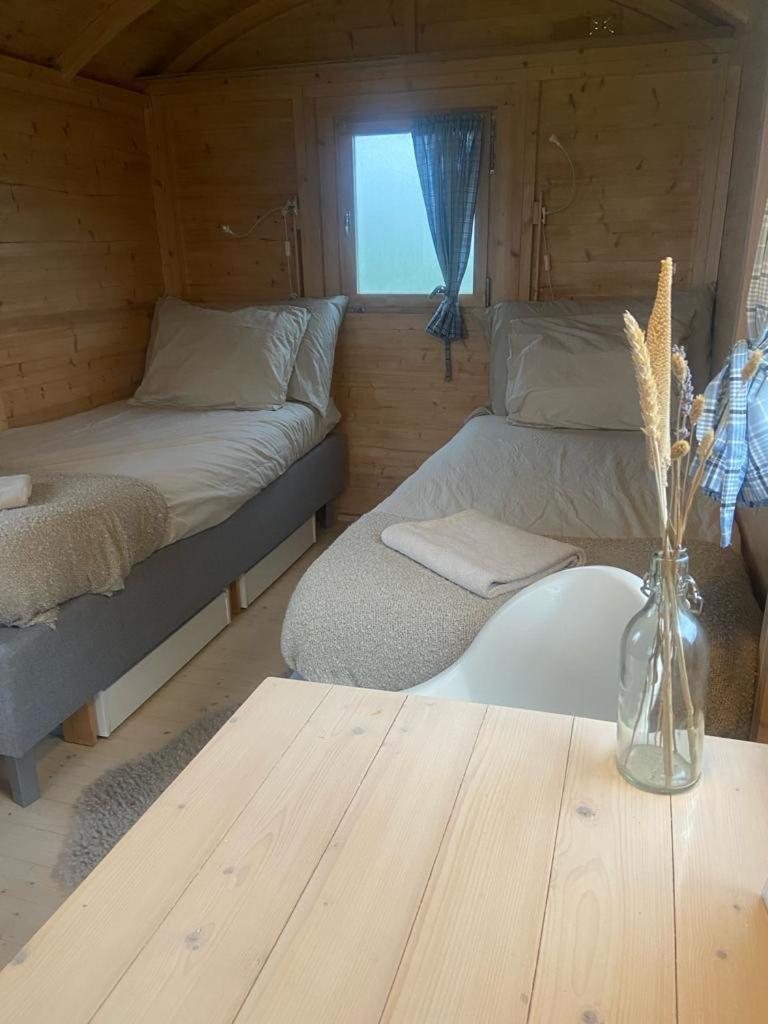 לינה וארוחת בוקר Nieuwleusen Pipowagen Op Camperplaats Vechtdal מראה חיצוני תמונה